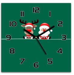 Coloray Rudolf és a mikulás üveg falióra 30x30 cm (zsk-30x30-c-179703973)