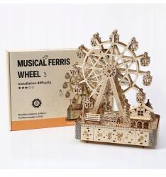  Musical Ferris Wheel zenélő óriáskerék 3D fa mechanikus puzzle, 183 db-os (LG911)
