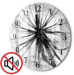 TULUP Kerek Üveg Óra Pitypang Mintával Fekete Tippek Fi30 cm (010010500040200172867)