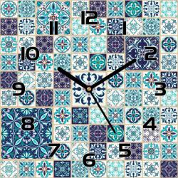 Coloray Csendes óra üvegen Gyönyörű patchwork 30x30 cm (pl-zsk-30x30-TD-556)