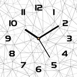 Coloray Szép üveg falióra Geometrikus vonalak 30x30 cm (pl-zsk-30x30-TD-402)