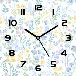 Coloray Csendes üveg falióra Mezei virágok 30x30cm (pl-zsk-30x30-TO-14)