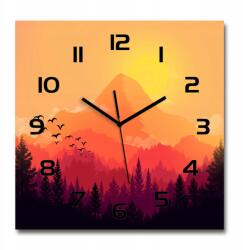 TULUP Nagy üveg falióra nappaliba Hegyi tájkép 60x60cm (pl_zsk_60x60_f_76654160)