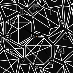 Coloray Csendes óra üvegen Geometrikus formák 30x30cm (pl-zsk-30x30-TD-434)