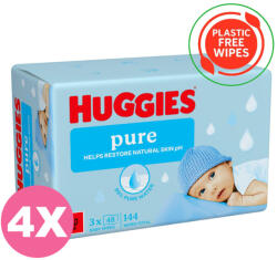 Huggies Pure műanyagmentes nedves törlőkendő - 12x48 db
