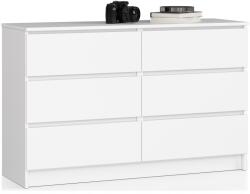 SONGMICS Kuba komód 120 cm 6 fiókos fehér