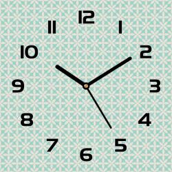 Coloray Üveg falióra Virágmintás retro 30x30 cm (pl-zsk-30x30-TD-253)