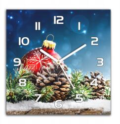Coloray Üveg falióra 30x30 cm Karácsonyi gömbök csendes (zsk-30x30-b-297014150)