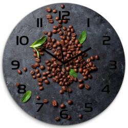 TULUP Nagy, kerek, üveg kávébabos falióra, 60 cm átmérő (pl_zso_60_f_115651313)