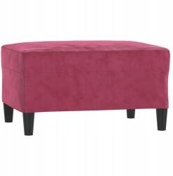 vidaXL Pufa Lábtartó 70x55x41 CM Vörösbor Bársony Hálószoba Nappali (349321)