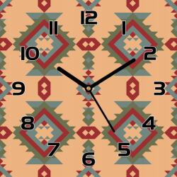 Coloray Üveg falióra Amerikai-indiai motívumok 30x30 (pl-zsk-30x30-TD-362)