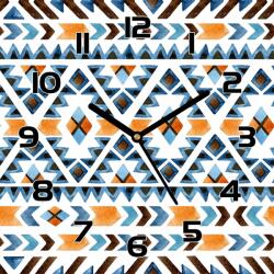 Coloray Szép üveg falióra Boho etnikai motívumok 30x30 cm (pl-zsk-30x30-TD-354)
