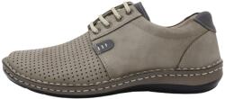 Otter Pantofi barbati, Otter, OT9551-14-2-Gri, casual, piele naturala, perforati, cu talpa joasa, gri (Marime: 40)