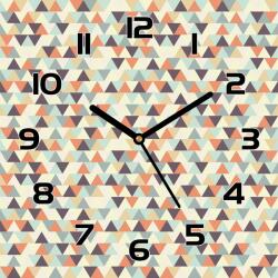 Coloray Csendes óra üvegen Sok kis háromszög 30x30cm (pl-zsk-30x30-TD-243)