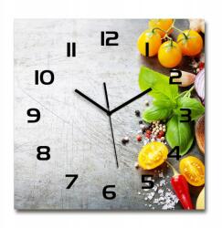 TULUP Üveg szögletes konyhai óra Zöldségek 60x60cm (pl_zsk_60x60_f_98382182)