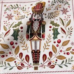  Dekorációs anyag jacquard Casse-Noisette blanc design A PANEL