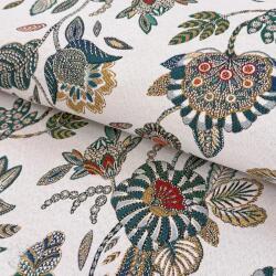  Dekorációs anyag jacquard Bosphore blanc emeraude