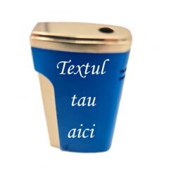  Bricheta Metalica Personalizata Cu Textul Tau, Gaz, Antivant, Cutie, Albastra (DLMGG-730) Bricheta
