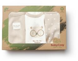 BabyCosy Set de 3 body TeddyBear, BabyCosy, 100% bumbac (Marime: 18-24 Luni) (BC-CSY8122-18)