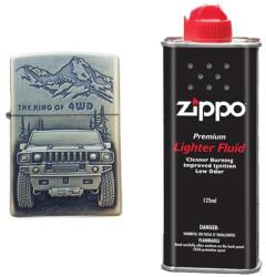  Bricheta Tip Zippo, 3d Relief, Metalica, King Of 4wd Si Lichid Zippo 125 Ml M3 (DLMGG-321) Bricheta