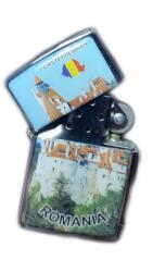  Bricheta Metalica Cu Benzina Personalizata Romania Castelul Bran (DLMGG-381) Bricheta