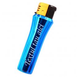  Bricheta Cu Gaz, Antivant, Reincarcabila, Albastru, Personalizata Cu Textul Tau (DLMGG-3888) Bricheta