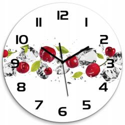 TULUP Nagy üveg falióra nappaliba Cseresznye és víz fi 60cm (pl_zso_60_f_52519175)