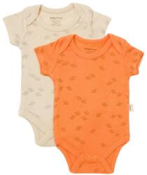 BabyCosy Set 2 body-uri Printed, BabyCosy, 50% modal+50% bumbac, Stone/Apricot (Marime: 9-12 luni) (BC-CSYM11217-9)
