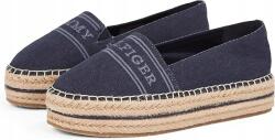 Tommy Hilfiger Bőr Espadrilles Denim Platform FW0FW08543 Sötétkék