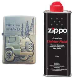  Bricheta Tip Zippo, 3d Relief, Metalica, King Of 4wd Si Lichid Zippo 125 Ml M4 (DLMGG-320) Bricheta