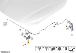 Original Bmw Broasca activa la capota motor, dr dreapta ORIGINAL BMW 51237468350 (51237468350)