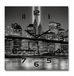 TULUP Csendes üveg falióra Manhattan New York 60x60 cm (pl_zsk_60x60_f_81398943)