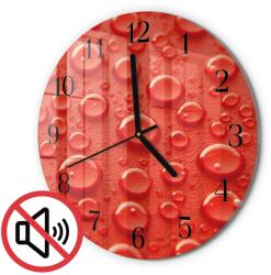 TULUP Fotó Üveg Falióra Nappaliba Vízcseppek Fekete Tippek Fi30 cm (010010500040200174454)
