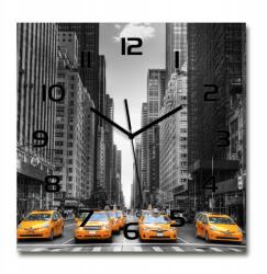 TULUP Függő üveg falióra Taxi New York 60x60 cm (pl_zsk_60x60_f_44846834)
