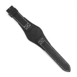  Curea de ceas Neagra Handmade din piele naturala 22mm WZ4940 (WZ4940)