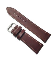  Curea de ceas Handmade din piele naturala, culoare Castanie - 28mm (WZ1003)