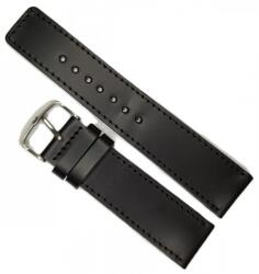  Curea ceas HANDMADE Piele Naturala Neagra 24 si 28mm | Marime XL (WZ1331)