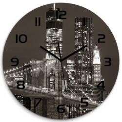 TULUP Csendes üveg falióra Manhattan New York fi 60 cm (pl_zso_60_f_80217488)