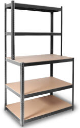 Humberg Tárolószekrény Humberg fém fekete 5p 180x100x60 cm nyomógombos (4855)