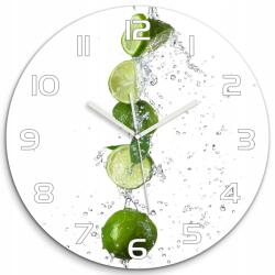 TULUP Üveg falióra, nagy, Lime és víz, átmérő 60 cm (pl_zso_60_f_63071729)