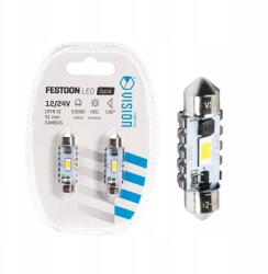 Vision Lighting Izzó C5W Led 41MM 12/24V Canbus 6500K Fehér Cső Fehér