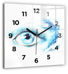  Négyzet alakú Üveg Falióra Nappaliba Tengeri szem grafikával 60x60 cm (010010500080200269694)