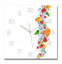 TULUP Nagy üveg falióra nappaliba Gyümölcs jéggel 60x60cm (pl_zsk_60x60_f_66265716)