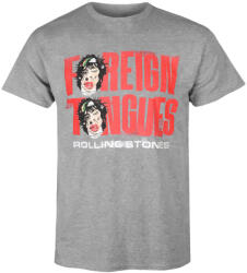 Low Frequency tricou bărbați Rolling Stones - Foreign Tongues Art Two Heads - gri - LOW FREQUENCY - TRS25015TS