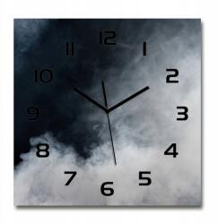 TULUP Nagy négyzet alakú üveg falióra Fehér füst 60x60 cm (pl_zsk_60x60_f_31357188)