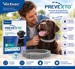 Virbac PreveXto Virbac Zgarda Antiparazitara Caini peste 8 kg, 70 cm