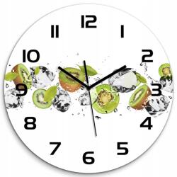 TULUP Nagy kerek üveg óra Kiwi és víz fi 60 cm (pl_zso_60_f_52519216)