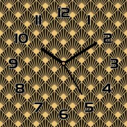 Coloray Üveg falióra Art deco textúra 30x30 cm (pl-zsk-30x30-TD-119)