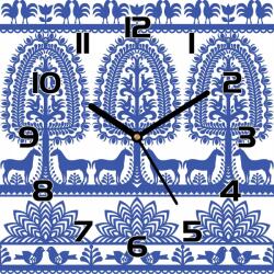Coloray Üveg falióra Lengyel retro kurpi papír 30x30cm (pl-zsk-30x30-TD-287)