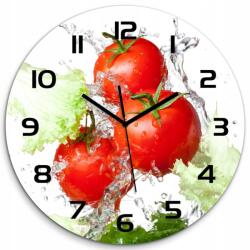 TULUP Modern üveg falióra Paradicsom és saláta fi 60cm (pl_zso_60_f_41605249)